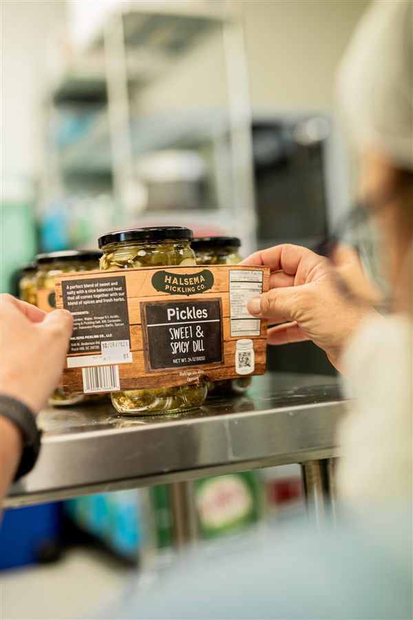 Halsema Pickling Co. Sweet and Spicy Dill Pickles jar